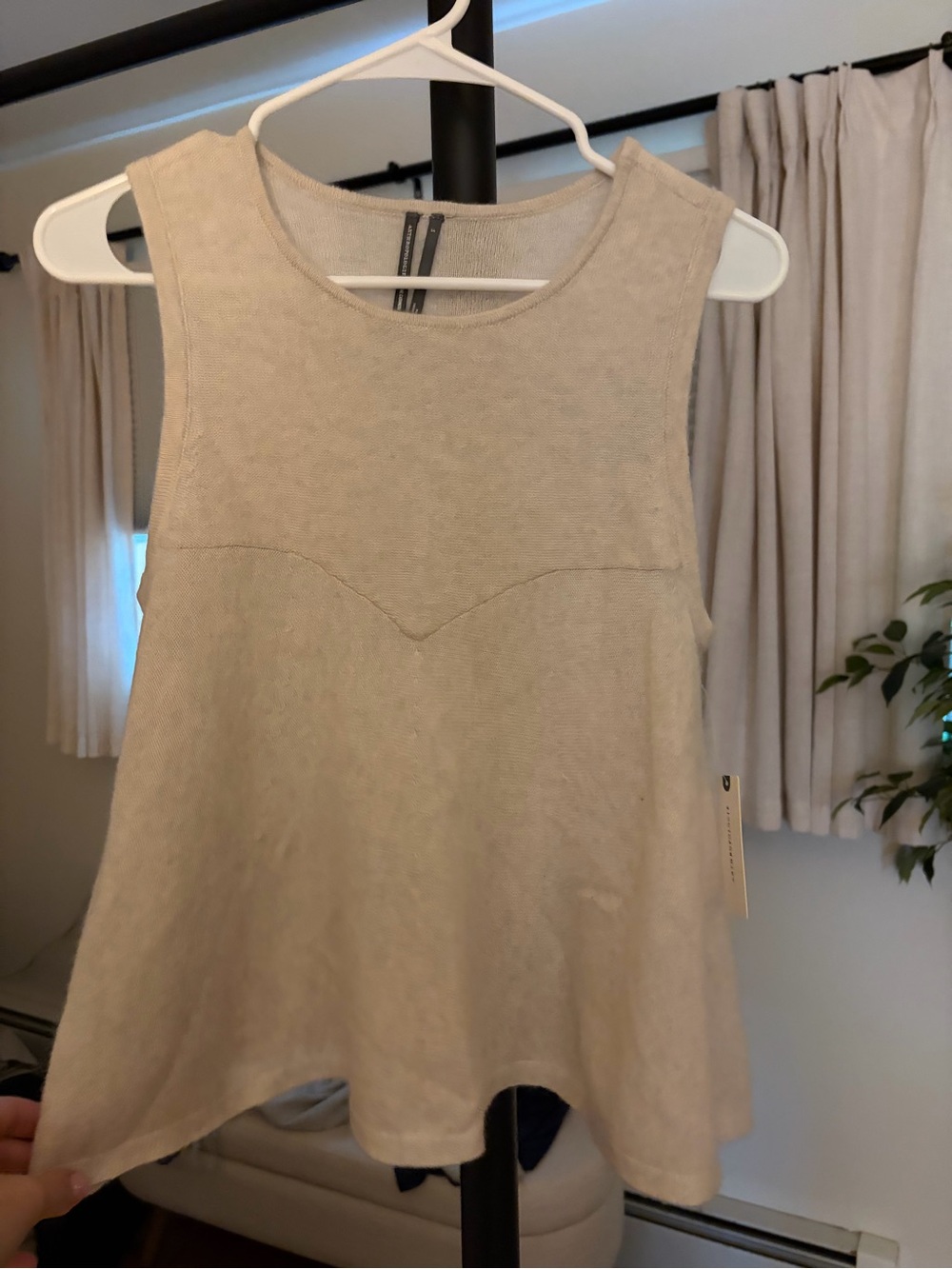 Anthropologie Beige Sleeveless Knit Tank